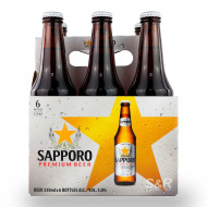 Sapporo Premium Beer 6 Bottles 